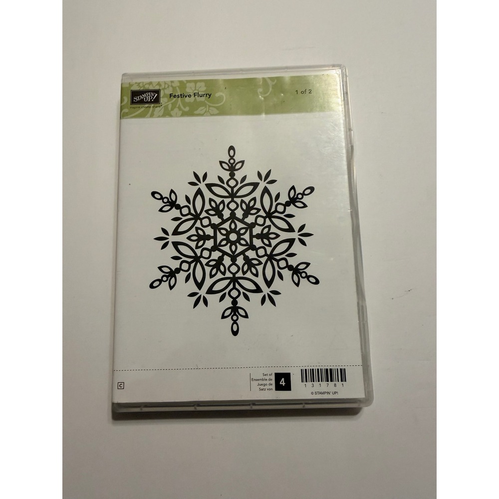 Stampin' Up! Festive Hurry Snowflake Rubber‎ Stamp Crafting Scrapbooking Holiday